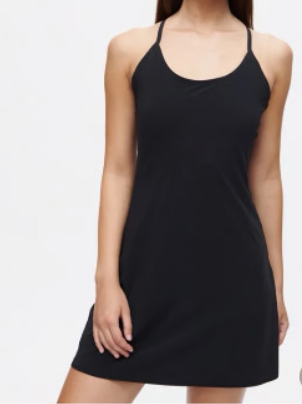 Outdoor Voices Black Racerback Tank Dress